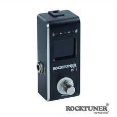ROCKTUNER RT PT1 迷你地板式調音器 吉他調音器 黑色/紅色【i.ROCK 愛樂客樂器】, 1個, 黑色