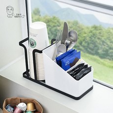 종이컵홀더 테이블 종이컵 디스펜서 카페 커피컵 거치대 정리대 79000EA 1EA, 블랙