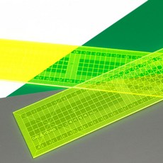 (국산) 형광 방안자(그레이딩자) 30cm, 1개