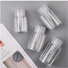 JDS生活百貨 壓取式分裝瓶 去光水化妝水分裝空瓶 壓瓶 卸甲 指甲油 卸妝油, 1個, 100ML, 100ml