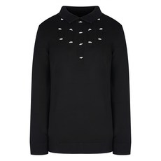 크로커다일 레이디 여성용 진주 포인트 니트 티셔츠 CLCWSW107