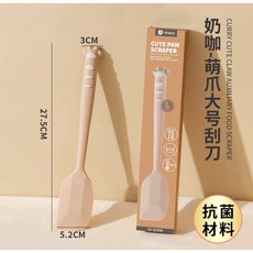 Vinland 貓爪造型耐熱矽膠刮刀，UK-DESIGN，230°C 耐溫, 奶咖色, 詳見包裝