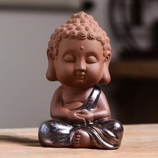 紫砂佛茶寵佛擺件精品可養禪意小如來玩茶道茶桌茶具配件彩砂迷你, 1個, 款式7