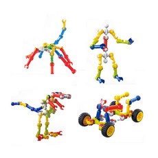 Hi-toys 益智建構式骨架拼砌積木(70PCS)/兒童積木, 1個, 多色