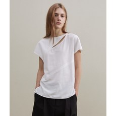 ARTID 컷아웃 타이 블라우스_IVORY