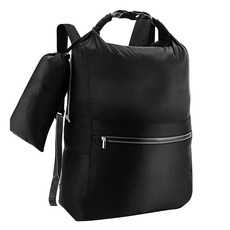 노 브랜드 플로팅 방수 드라이 백 카약 비치 래프팅 보트 하이킹 캠핑 및 낚시를위한 컴팩트 백팩, 검정, 없이