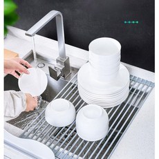 삼각싱크대롤매트 선반 건조대 물빠짐 설거지 주방 그릇 접시, 1개, 삼각싱크대롤