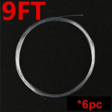 Piscifun 피스피펀 플라이 낚시 리더 사전 매듭 루프 포함 테이퍼드 라인 나일론 투명 6개 세트 7 5피트 9피트 12피트 0X 1X 2X 3X 4X 5X 6X 7X, 9ft-6 pack, 6x-2.6lb