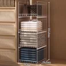 장롱 수납함 옷장 대형 수납 3단 정리함 스택 흰색 케이스 01.중간 장농 양말 옷장속, 4단 탄소강 서랍형