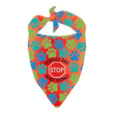 Service Dogs Do Not Distract 삼각형 강아지 반다나 애완동물 스카프 경고 생일 특별한 선물 서비스 산만 216722, Service Dogs Do Not Distract 삼