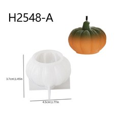 금형 추수 야채 선물 모양 실리콘 Demold 3D 만들기 쉬운 석고 양초를위한 몰드 할로윈 수지 향기로운 호박 감사절, H2548 A, 1개