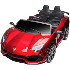 유아용 전동차 12V배터리 어린이 2인승 장난감 자동차, 전기 구동, 레드+ 일반 시트 + 12V 배터리, 1개