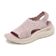 스케쳐스 여성용 아치핏 2.0 플로우리스 초이스 스포츠 샌들 오프화이트, 11, 블러쉬