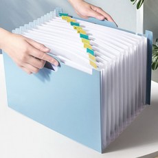 스탠드 아코디언 포켓 모의고사 가방 파일첩 클리어 섹션 파일 프린트물정리 자바라 플라스틱 케이스 A4, 1개, 네이비