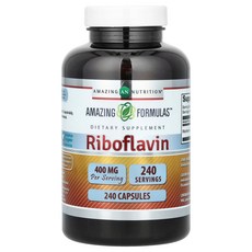Amazing Nutrition 어메이징뉴트리션 리보플라빈 400mg 240 캡슐 보충제, Amazing Nutrition 어메이징뉴트리션 리보플, 240정