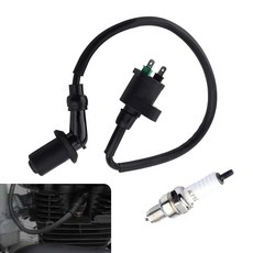 DYEKNEE PACK 팩-2 오토바이 점화 코일 플라스틱 + 금속 퍼펙트 핏 오리지널 교체품 GY6/QMB139 150CC 50CC 엘보 고전압 패키지 CDI ATV 범용, DYEKNEE PACK 팩-2 오토바이 점화 코일, 플