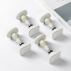 SOLEV 초강력 현관문 트리 디자인 자석 방문고정 무타공도어스토퍼, 4개, 화이트