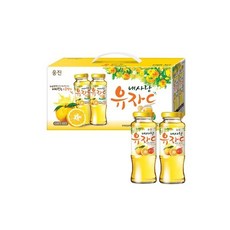 웅진 내사랑 유자C 180ml 12병/유리병/음료/음료수/병음료수/선물/세트/드링크/사무실/병문안/박스