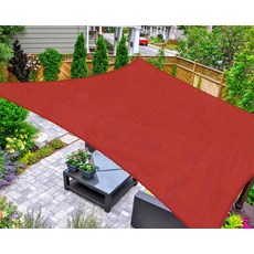 뒷마당 잔디밭 야외 활동을 AsterOutdo Sun Shade Sail Rectangle 2 x 6 UV 블록 캐노피 테라, Sand, 1_16' x