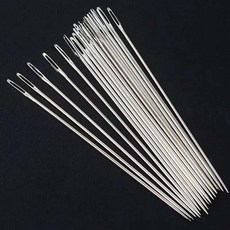 手縫針 繡花針 縫衣針 大孔針, 1個, 縫衣針4.6cm25枚送瓶頂針穿針器