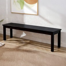 [리비니아] 케빈 3인 러버우드 원목 벤치 식탁의자 2colors, 웬지