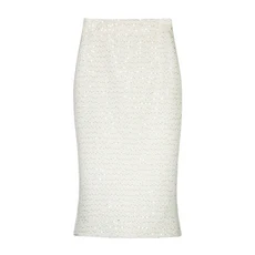 쿠쿠스토어 새롭고 세련된 분위기의 고급스러운 스팽글 트위드 소재의 부자녀풍 스몰 프래그런스 슬림핏 하, 01 moonlight white, 01 XL