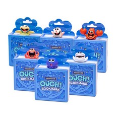 OUCH! 입체 캐릭터 책갈피 귀여운 북마크 세트, 1개, 오션 시리즈 6종 세트