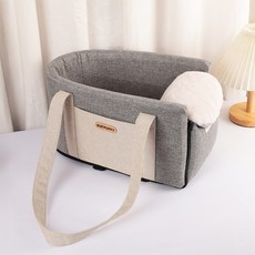 RUFPUPPY 강아지 카시트 반려견 콘솔박스 이동가방 드라이빙킷, 1개, 그레이색