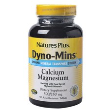 NaturesPlus 天然佳 Dyno-Mins鈣500mg腸溶錠, 90顆, 1個