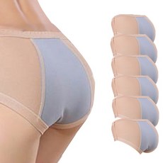 6件組 防漏防水衛生內褲, 6張米色