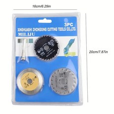 3pcs HSS 원형 톱 블레이드 커팅 목재 절단 및 맨드릴 외경 54.8mm/2.15인치 용 로타리 도구 디스크, 색상: 1. 3 pcs, 1개