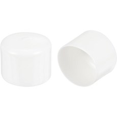 uxcell 2pcs 58mm2 14인치 고무 엔드 캡 원형 비닐 플러그 삽입 튜브 울타리 파이프 포스트 가구 난간 흰색용 플라스틱, White, 58mm