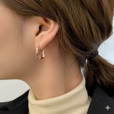 트위스트 원터치 링귀걸이 꼬임 링귀걸이 웨이브 링귀걸이