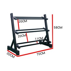 三層啞鈴架 啞鈴架 啞鈴收納架, 1個, 三層啞鈴架(小)