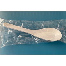 OPP單支包裝外帶免洗湯匙100支（超商彎型湯匙）, 1個, 100個裝