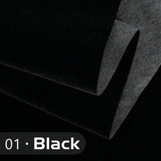 벨벳 DIY 라이너 쥬얼리 공예 박스 벨보아 벽지 극세사 벨로아 부드러운 펠트 예술 접착 원단 서랍 패브릭 자체, 01 Black, 1개