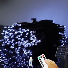 HK.sell 더블충전 태양열+USB+리모컨 꼬마 전구, 백색, 1개