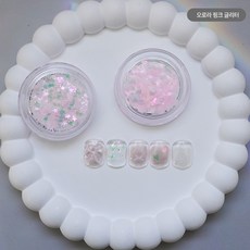 오로라핑크글리터 5종, 1개, No.05 육각