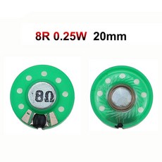 JCD 2PCS 25W 5W 16 32O 스피커 8R 16R 32R 20MM 21MM 27MM 29MM 36MM 40MM 직경 시끄러운, 1) 8R 0.25W 20mm