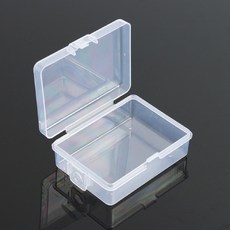 걸이형 투명 플라스틱 케이스 진열 고리 직사각 뚜껑 피규어 파츠 수납박스 택1, 8.9x6.5 (10p)