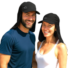 카라몰리 자외선차단 모자 워터파크 얼굴 햇빛가리개 등산 낚시 썬캡, 블랙, 1개