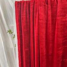 빈티지 녹색 벨벳 커튼 원단 드레스 배경 웨딩 파티 장식 천으로 드래프 수제 재료, 15. Red, 1개