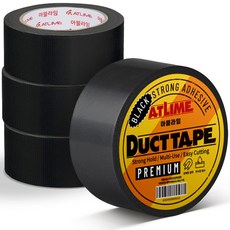 아뜰라임 다목적 초강력 접착 덕트테이프 블랙 48mm x 9m, 4개