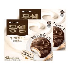 몽쉘 생크림 케이크 오리지널, 408g, 2개