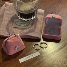 귀여운 보석함 반지 선물 벨벳 귀걸이 귀중품 쥬얼리 케이스 프로포즈 깜찍한 감동적인