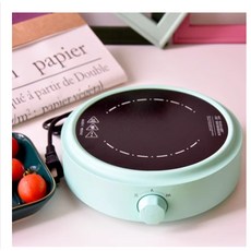 迷你電陶爐 小燒水煮茶爐 110V/220V家用電磁爐鑄鐵電陶爐，110V有白色可選, 綠色110V（不帶壺）