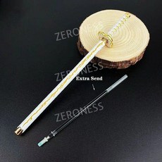 귀멸의칼날 볼펜 카타나모양 젠이츠 시노부 기유 금속 문구 애니메이션 20cm 젤잉크펜, Agatsuma Zenitsu
