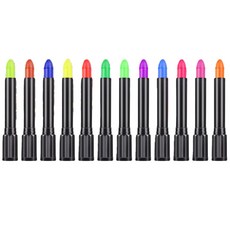 케이엠 야광 페이스바디페인팅 크레용, 12색