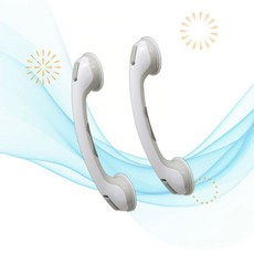 Safe-er-Grip 세이퍼그립 아기 샤워 핸들 욕실 안전 손잡이 17인치 흰색 2개입 - 미끄럼 방지 욕조 M9