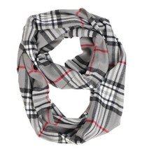 TZ Promise 유니 인피니티 스카프 타탄 격자 무늬 & 체크 부드럽고 긴 추운 날씨용 겨울용